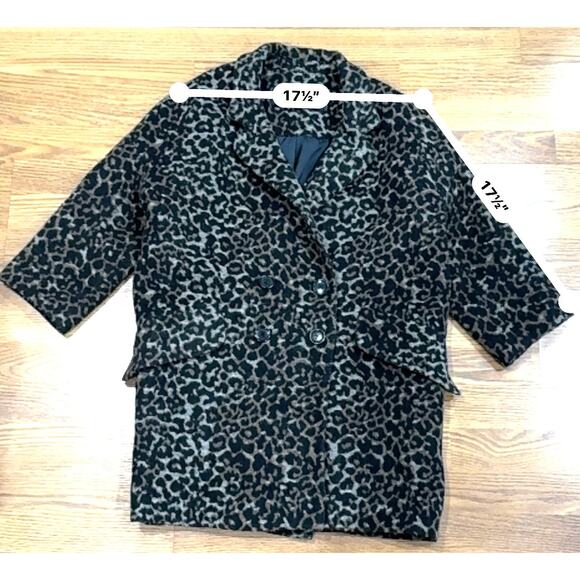 COACH Classic Wool Blend Cocoon Coat Double Breasted Oversized 3/4 Sleeve XS - Picture 5 of 16